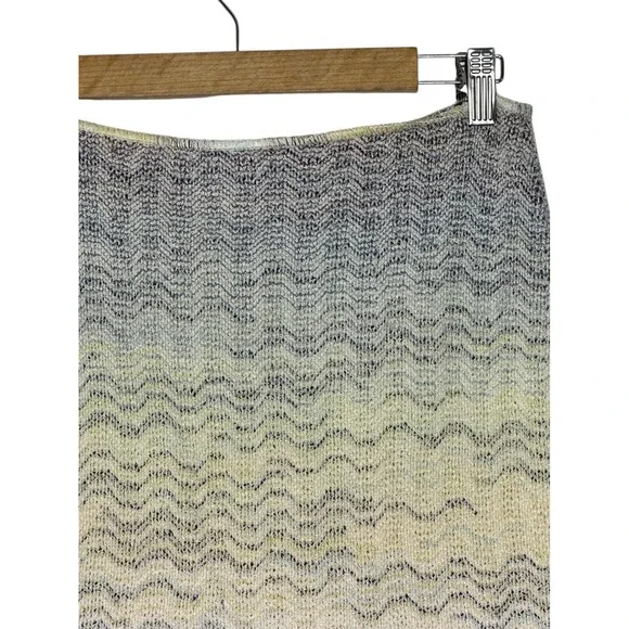 Missoni Womens Pencil Skirt 42 (Medium) Knit Zig Zag Ombre Stretch Vintage - Picture 6 of 9